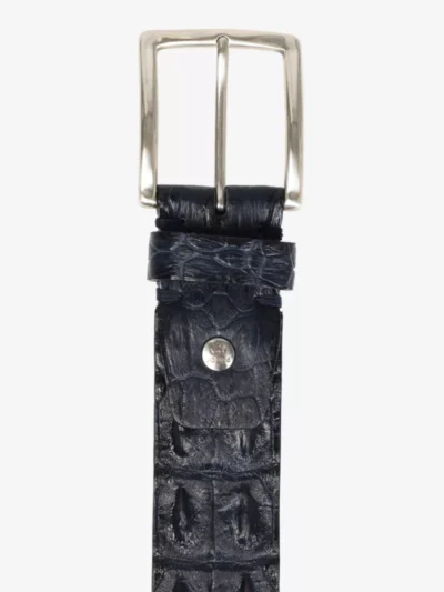 Leather Company Leather Company riem croco - Donkerblauw