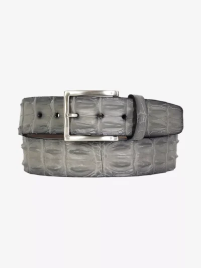 Leather Company Leather Company riem croco - Middelgrijs