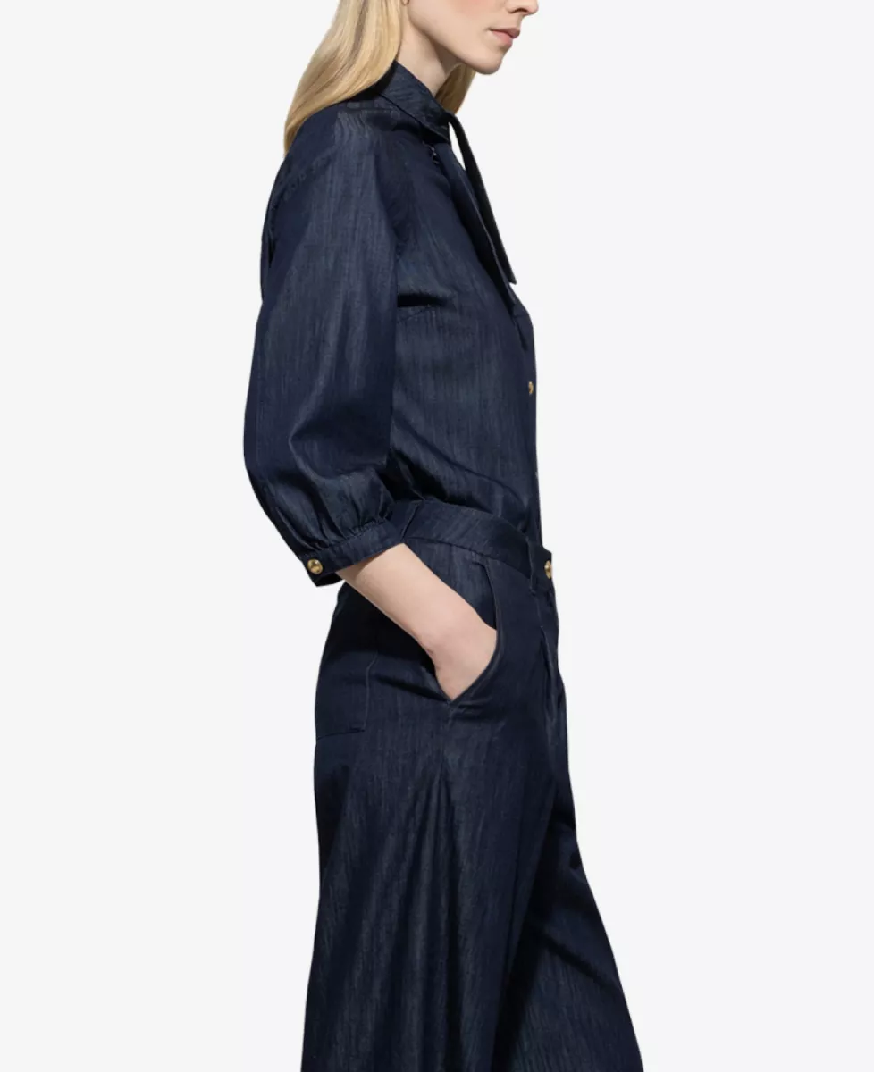 Luisa Cerano Denim-Bluse mit Schluppe - **00 4 Luisa Cerano Luisa Cerano Denim-Bluse mit Schluppe - **00