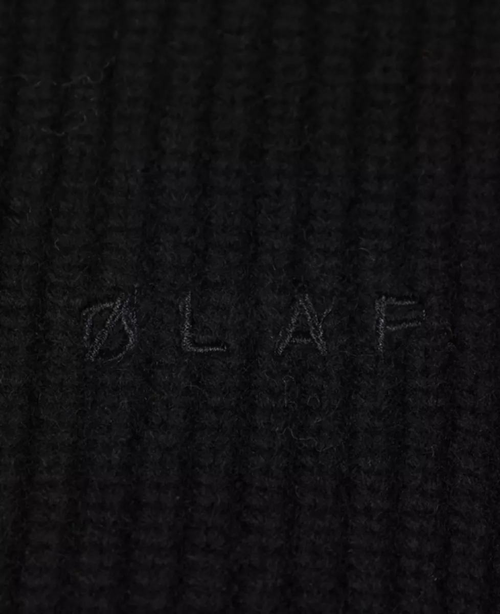 Olaf Knitted Zip Cardigan - Zwart 3 Olaf Olaf Knitted Zip Cardigan - Zwart