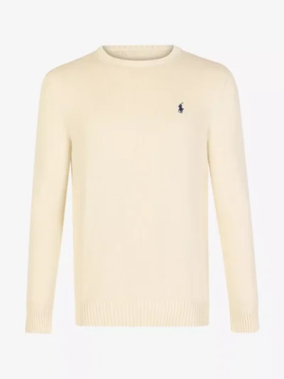 Ralph Lauren Ralph Lauren Trui katoen crewneck - Ecru
