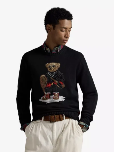 Ralph Lauren Ralph Lauren Trui crewneck bear - Zwart