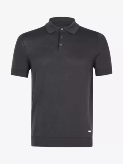 Seven Dials Seven Dials Knitted polo - Donkergrijs