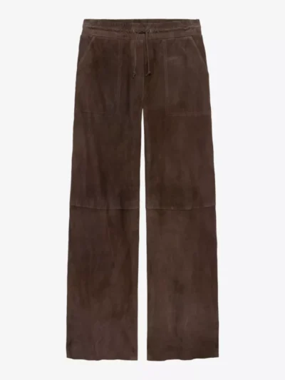 Studio AR Studio AR Broek suede - Donkerbruin