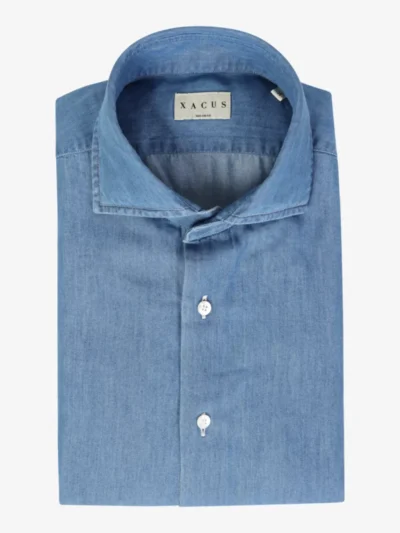 Xacus Xacus shirt casual jeans - Denimblauw