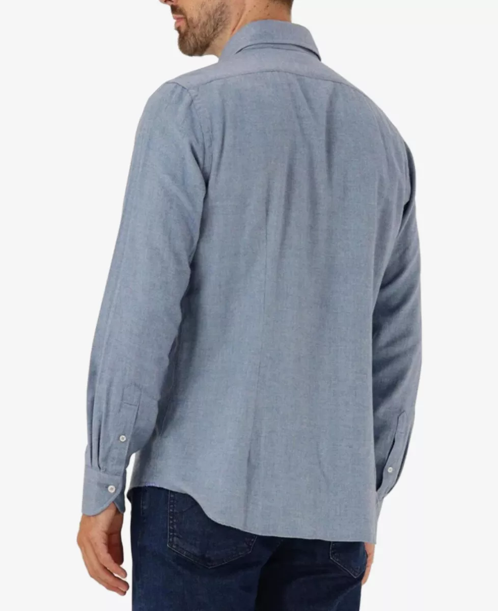 Xacus Shirt Flannel - Middelblauw 3 Xacus Xacus Shirt Flannel - Middelblauw