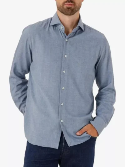 Xacus Xacus Shirt Flannel - Middelblauw