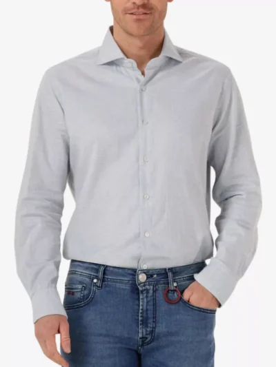 Xacus Xacus Flannel Shirt - Lichtblauw