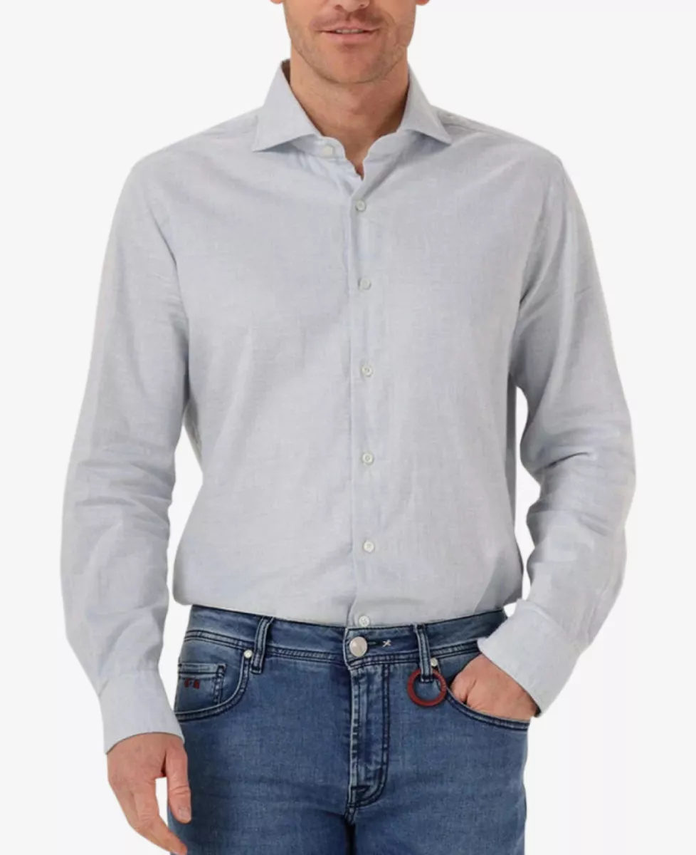 Xacus Flannel Shirt - Lichtblauw 2 Xacus Xacus Flannel Shirt - Lichtblauw