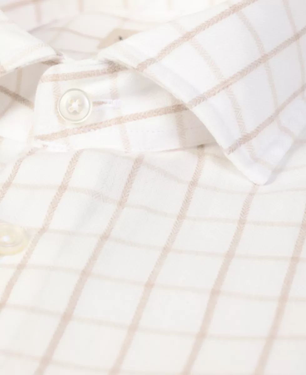 Xacus Flannel Shirt - Ecru 4 Xacus Xacus Flannel Shirt - Ecru