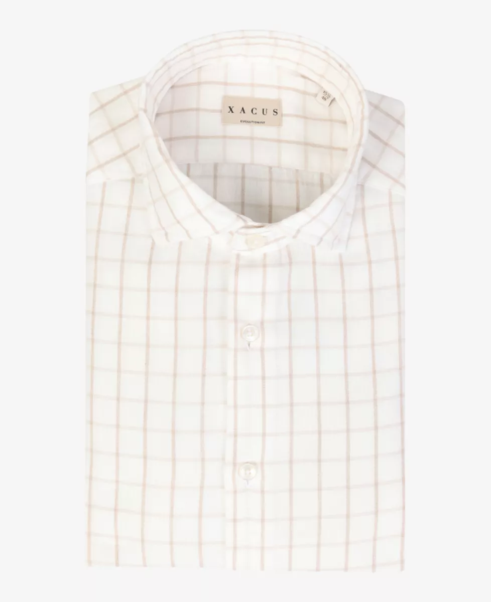 Xacus Flannel Shirt - Ecru 1 Xacus Xacus Flannel Shirt - Ecru