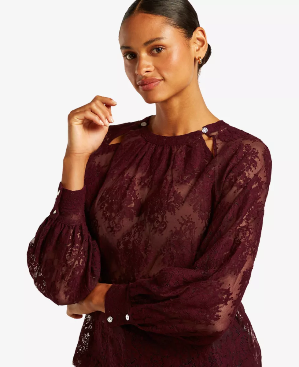 Beaumont Blouse - Bordeaux 3 Beaumont Beaumont Blouse - Bordeaux