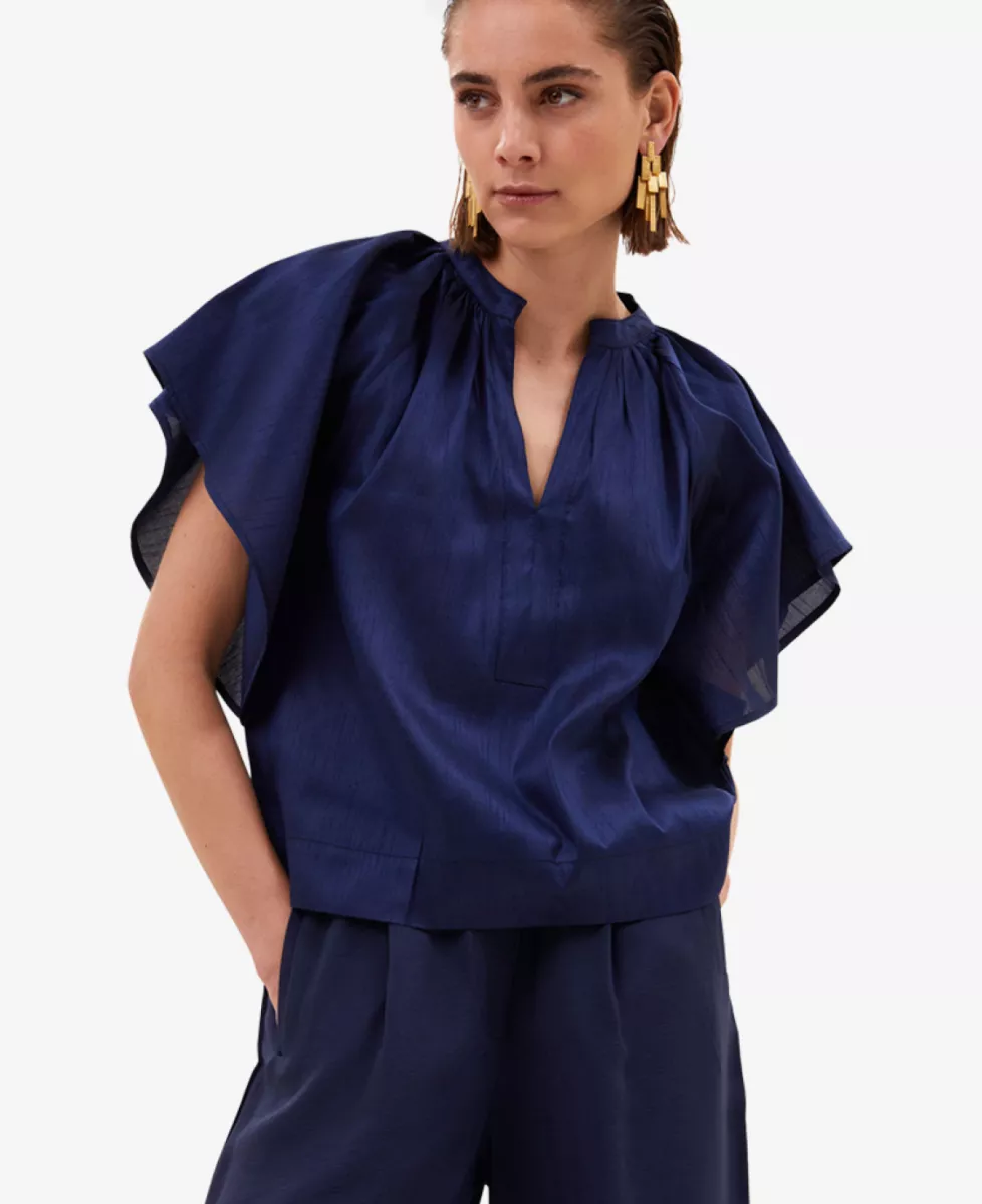 By-Bar Blouse - Donkerblauw 3 By-Bar By-Bar Blouse - Donkerblauw