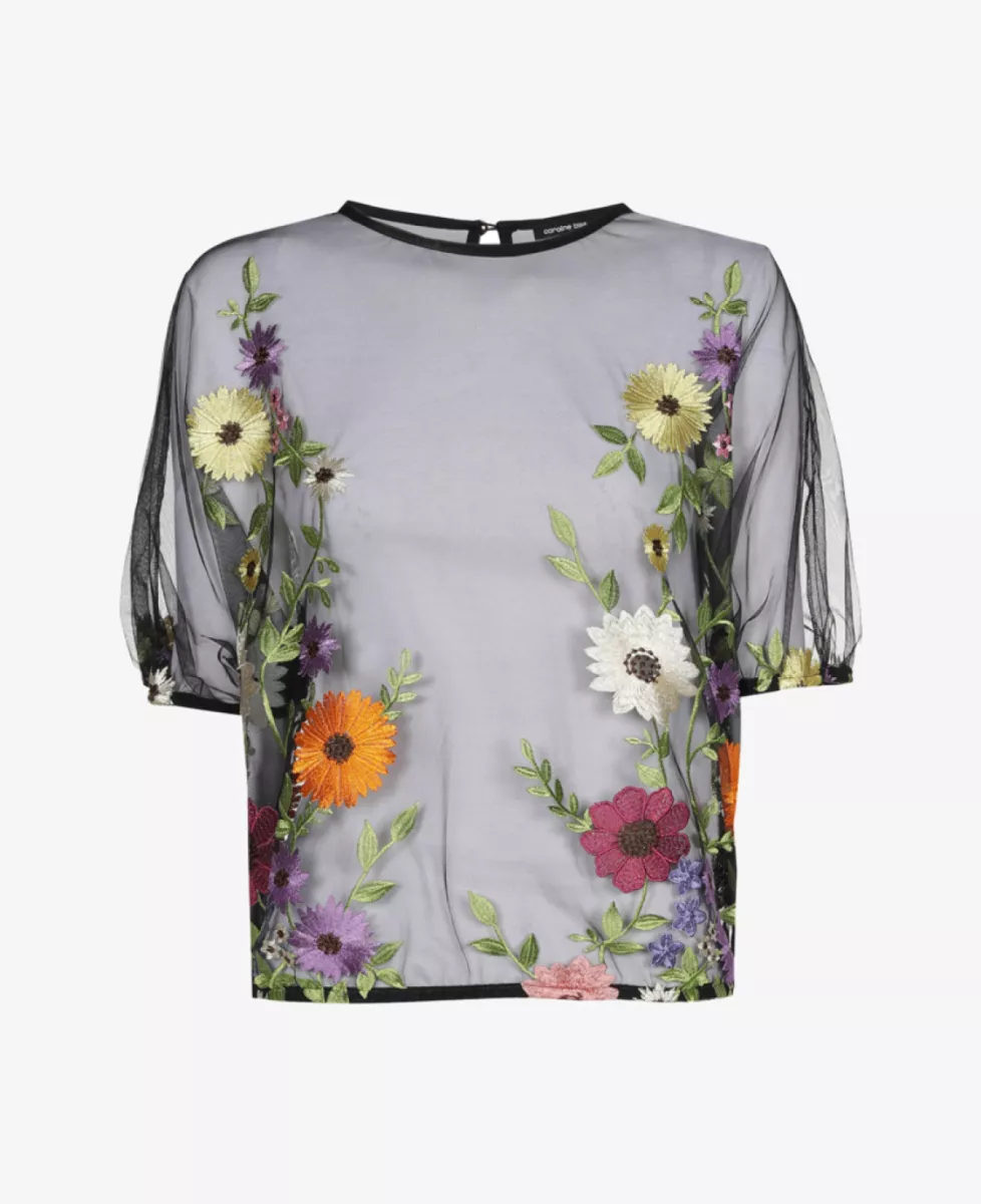 Caroline Biss Blouse - Zwart 1 Caroline Biss Caroline Biss Blouse - Zwart