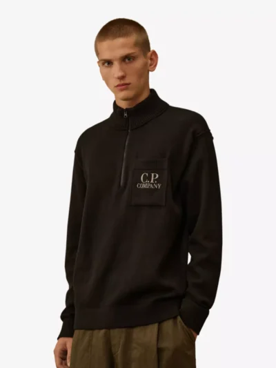 C.P. Company C.P. Company Trui halfzip - Zwart