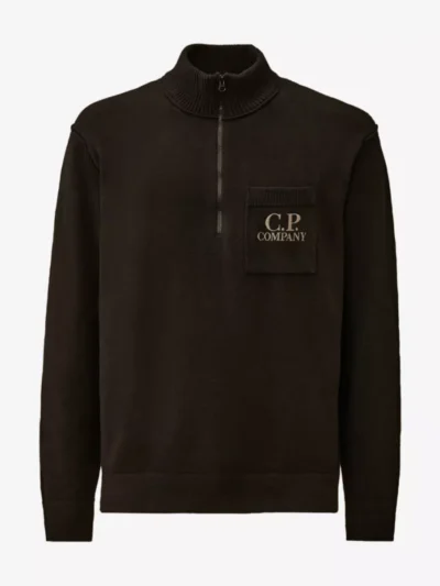 C.P. Company C.P. Company Trui halfzip - Zwart