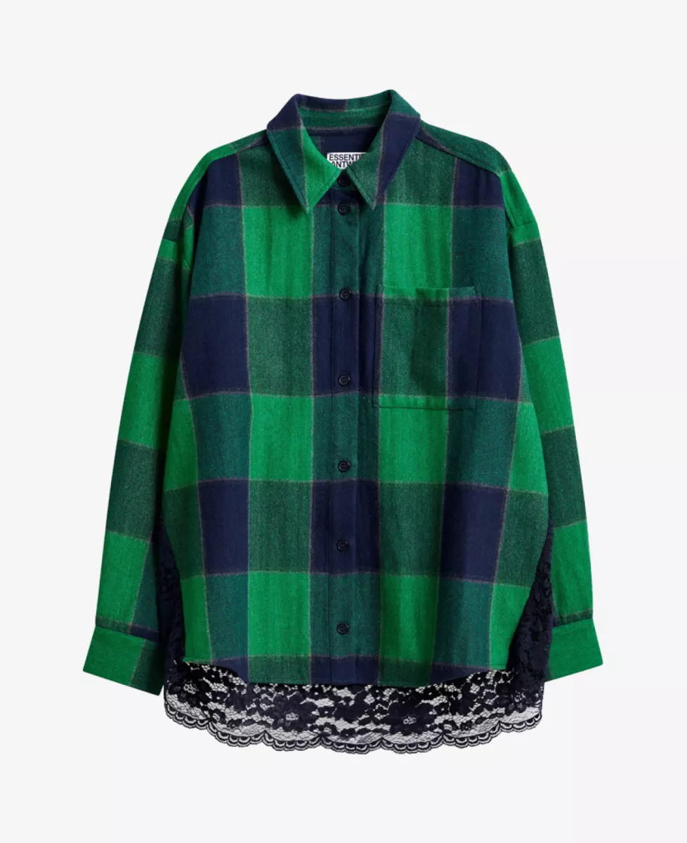 Essentiel Blouse - Donkergroen 1 Essentiel Essentiel Blouse - Donkergroen