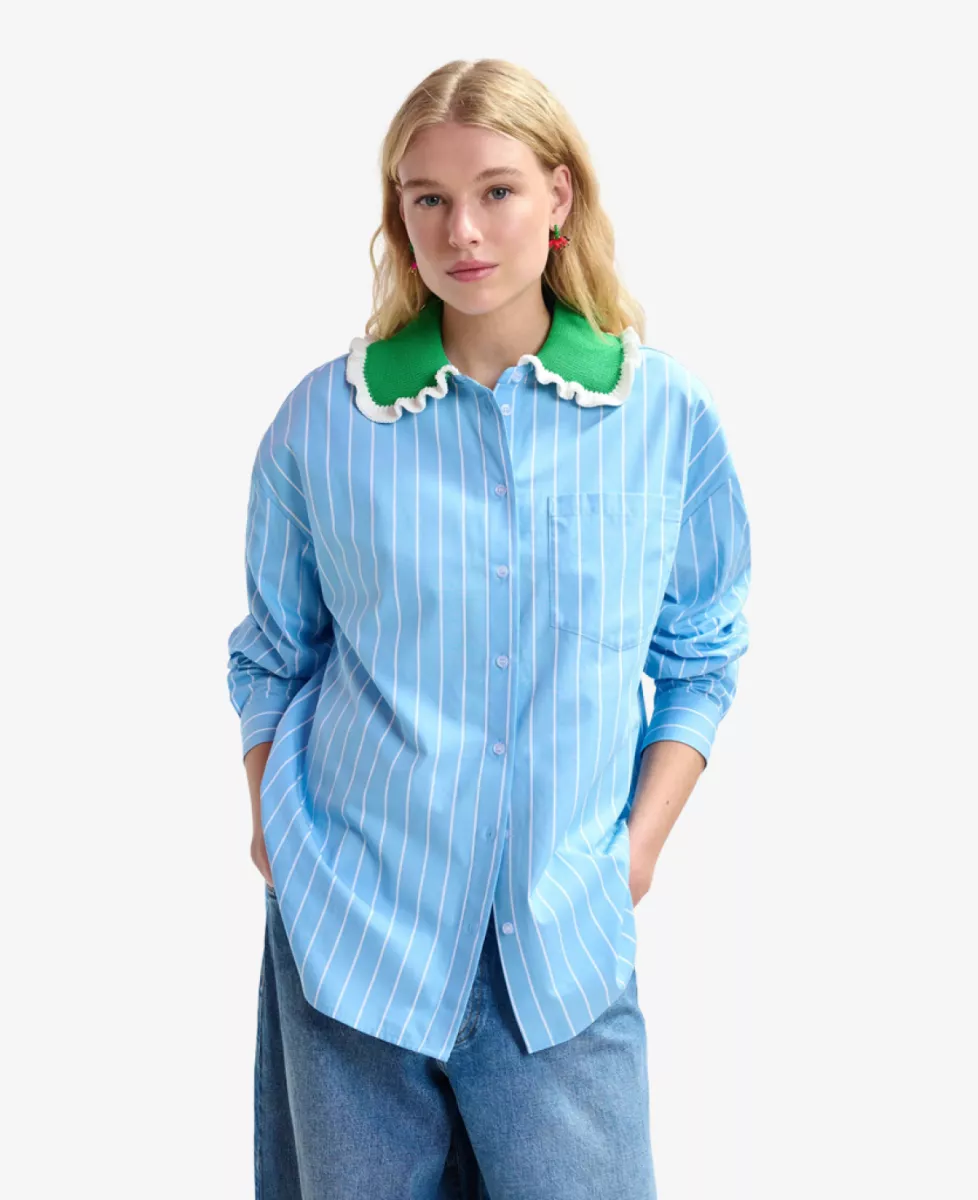 Essentiel Blouse - Lichtblauw 2 Essentiel Essentiel Blouse - Lichtblauw