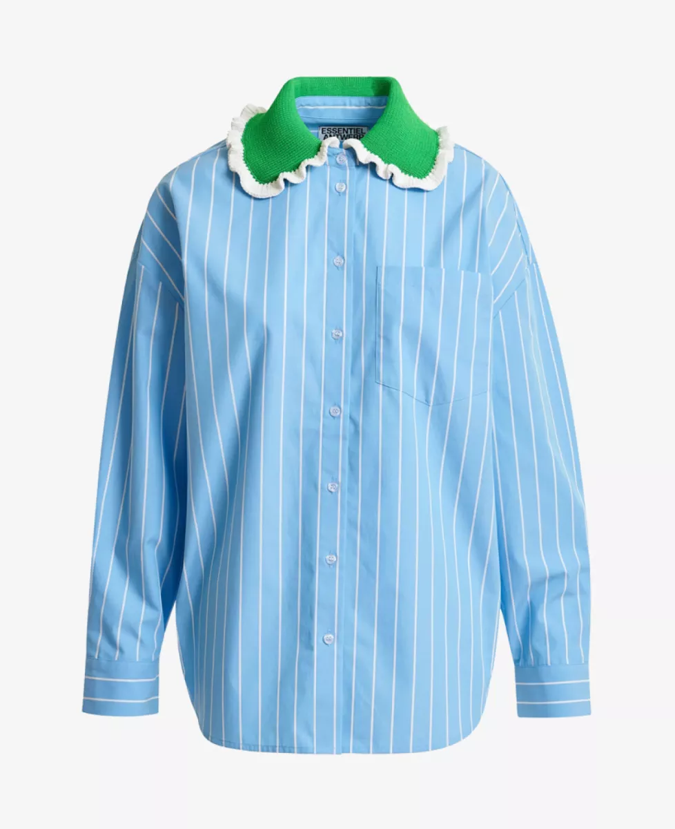 Essentiel Blouse - Lichtblauw 1 Essentiel Essentiel Blouse - Lichtblauw