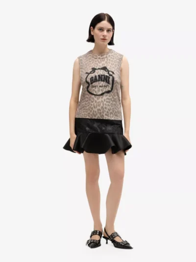 Ganni Ganni Spencer - Bruin