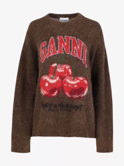 Ganni Ganni Trui - Donkerbruin