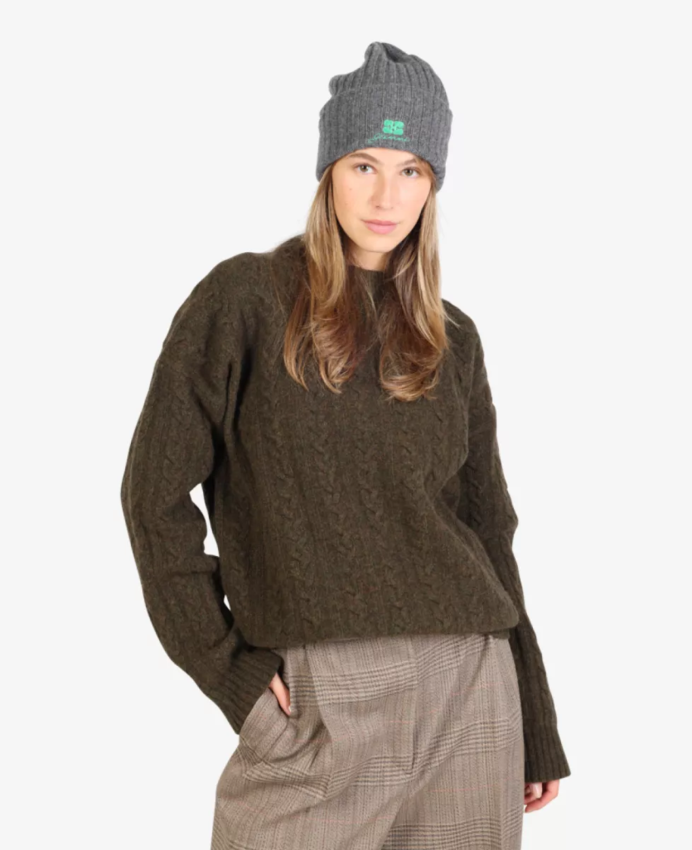 Ganni Muts - Grijs 2 Ganni Ganni Muts - Grijs