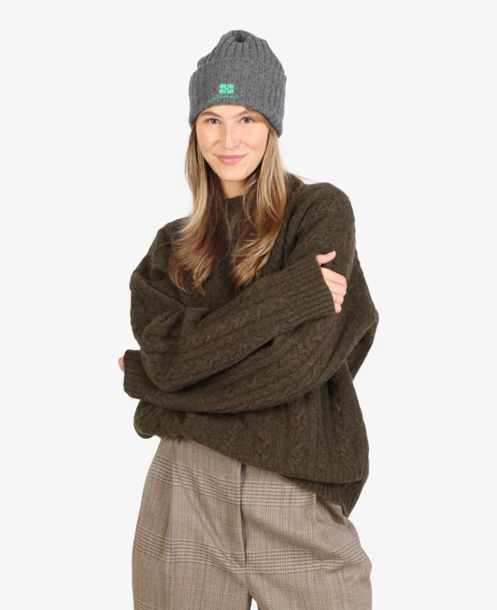 Ganni Muts - Grijs 3 Ganni Ganni Muts - Grijs