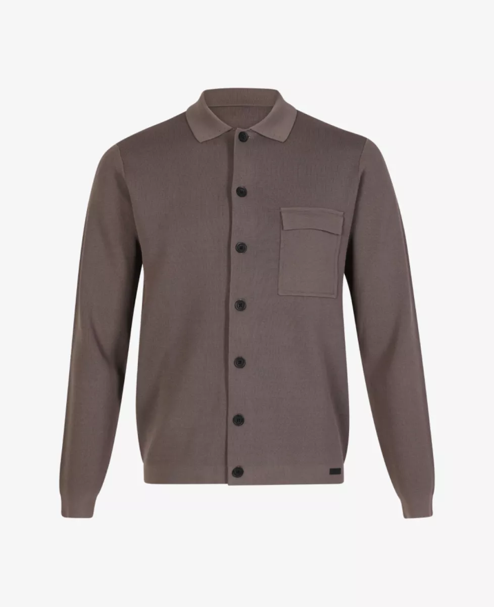 Genti Vest knopen - Taupe 1 Genti Genti Vest knopen - Taupe