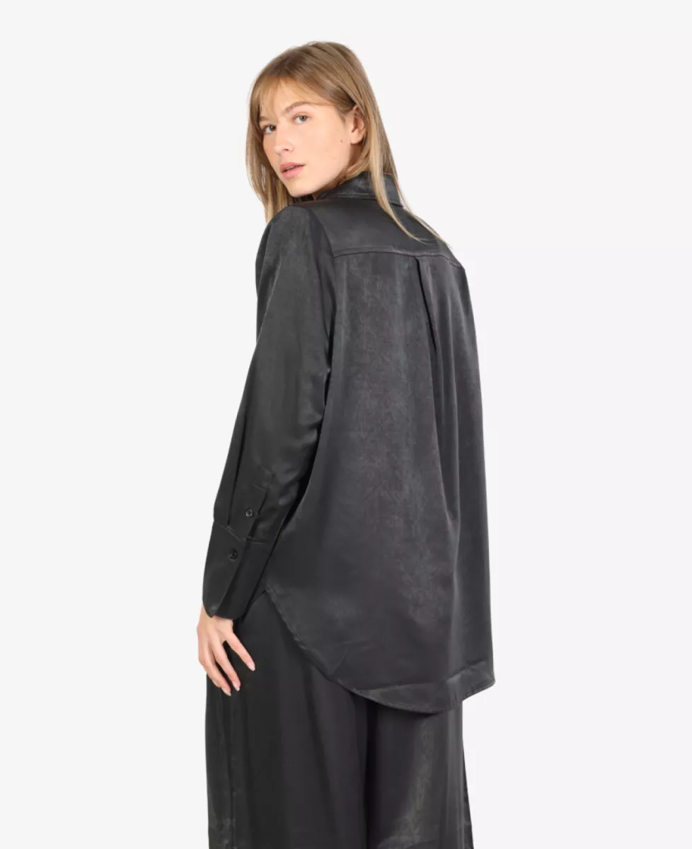 My Essential Wardrobe Blouse - Antraciet 3 My Essential Wardrobe My Essential Wardrobe Blouse - Antraciet