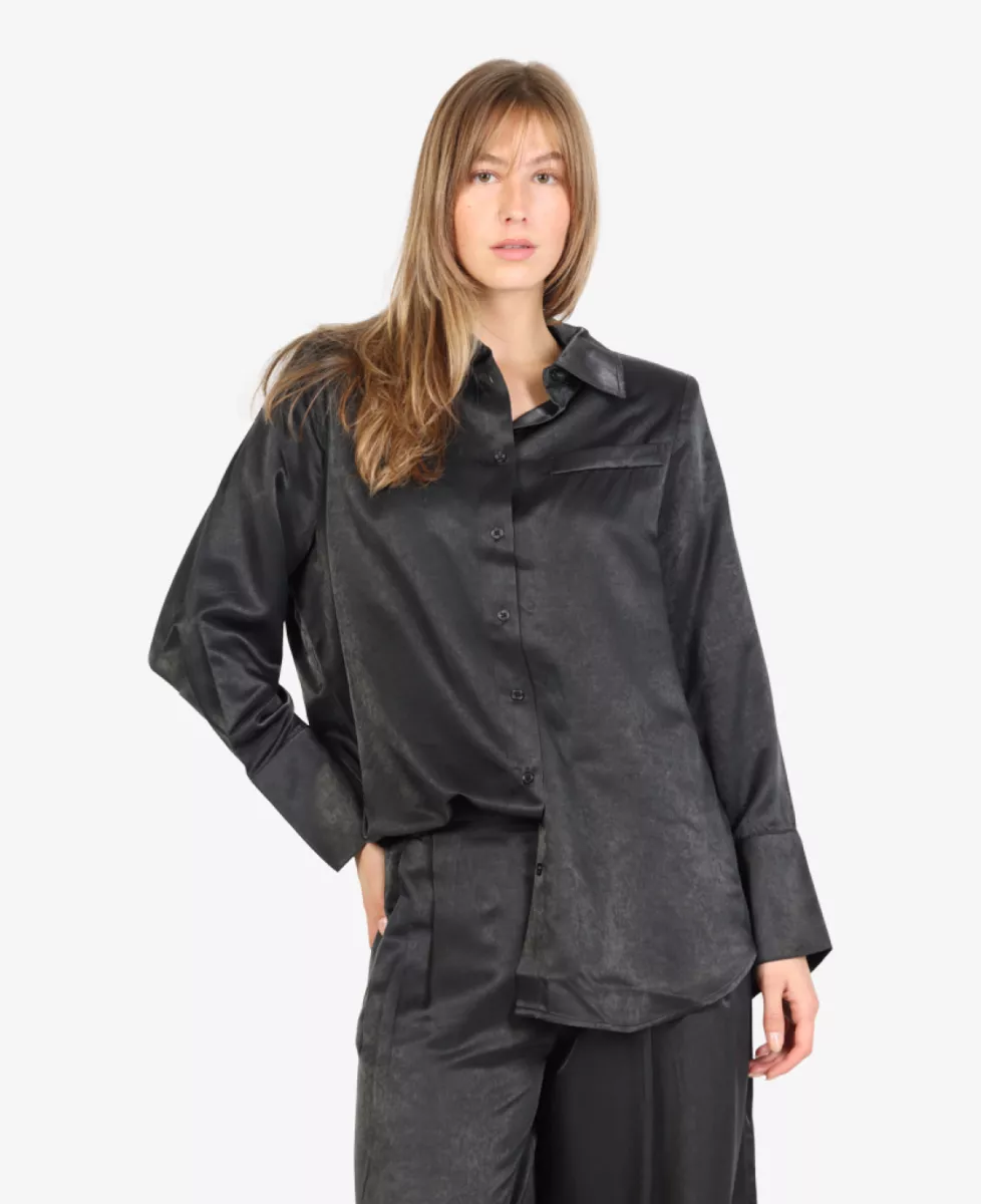 My Essential Wardrobe Blouse - Antraciet 2 My Essential Wardrobe My Essential Wardrobe Blouse - Antraciet