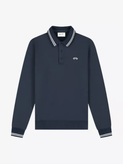 Olaf Olaf Oversized Polo - Navy