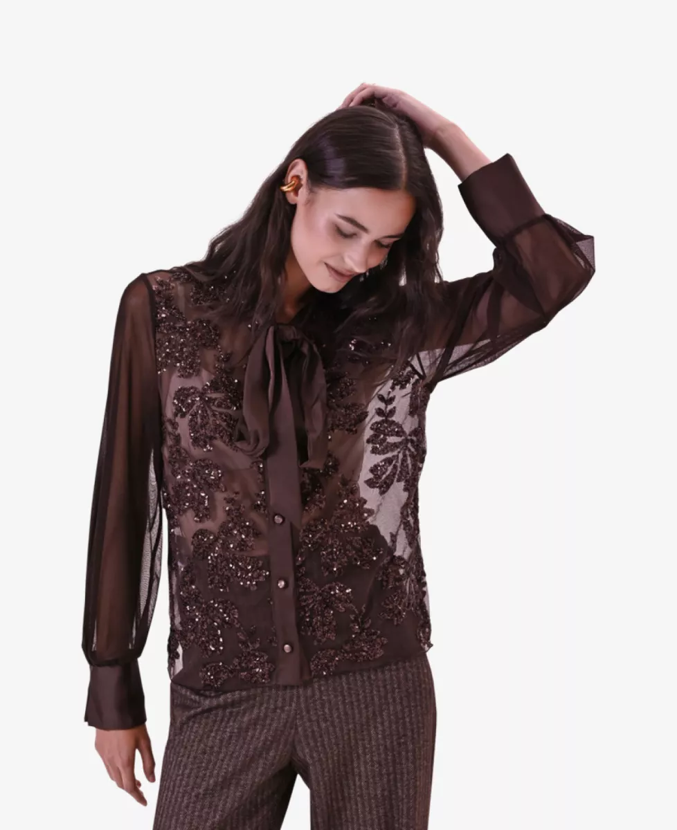 Rinascimento Blouse - Bruin 4 Rinascimento Rinascimento Blouse - Bruin