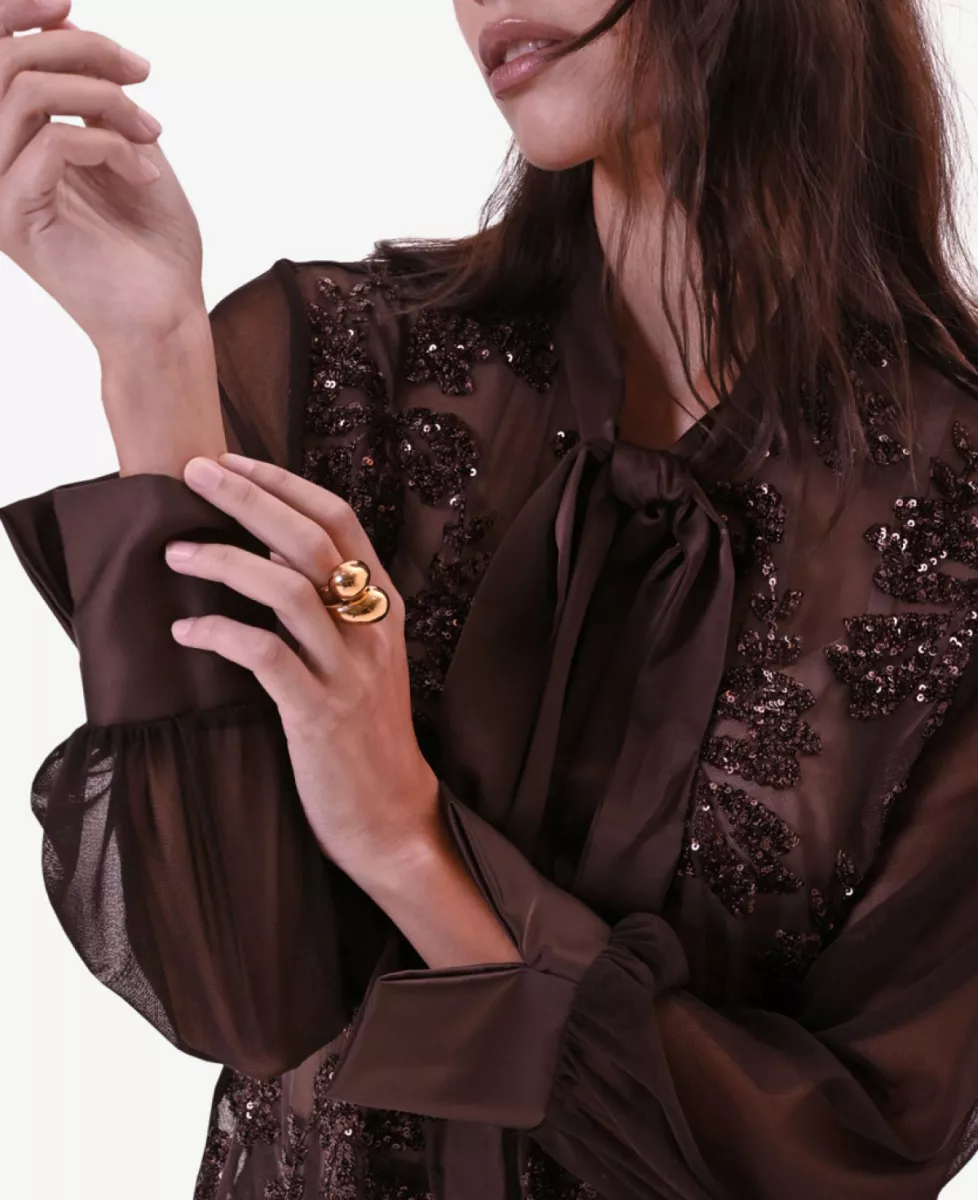 Rinascimento Blouse - Bruin 5 Rinascimento Rinascimento Blouse - Bruin