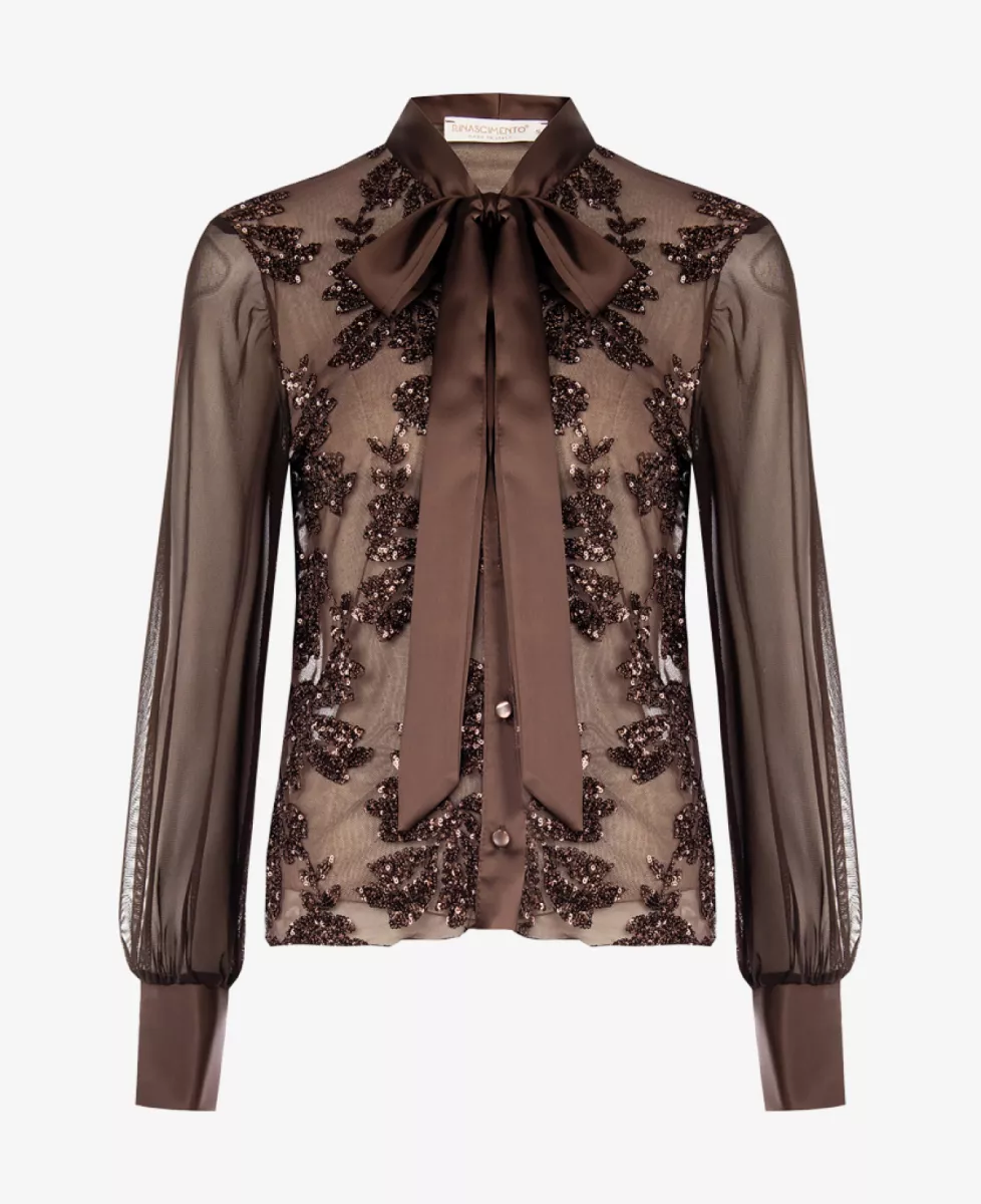 Rinascimento Blouse - Bruin 1 Rinascimento Rinascimento Blouse - Bruin