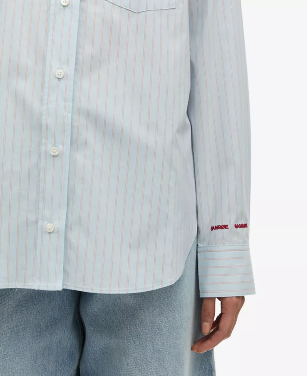 Samsoe Samsoe Blouse - Lichtblauw 3 Samsoe Samsoe Samsoe Samsoe Blouse - Lichtblauw