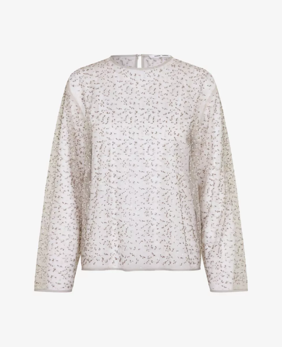 Samsoe Samsoe Blouse - Zilver 1 Samsoe Samsoe Samsoe Samsoe Blouse - Zilver
