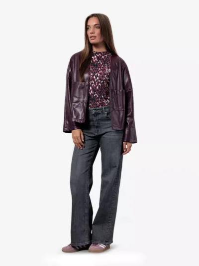 Studio Anneloes Studio Anneloes Leren blazer - Paars