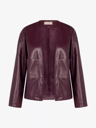 Studio Anneloes Studio Anneloes Leren blazer - Paars