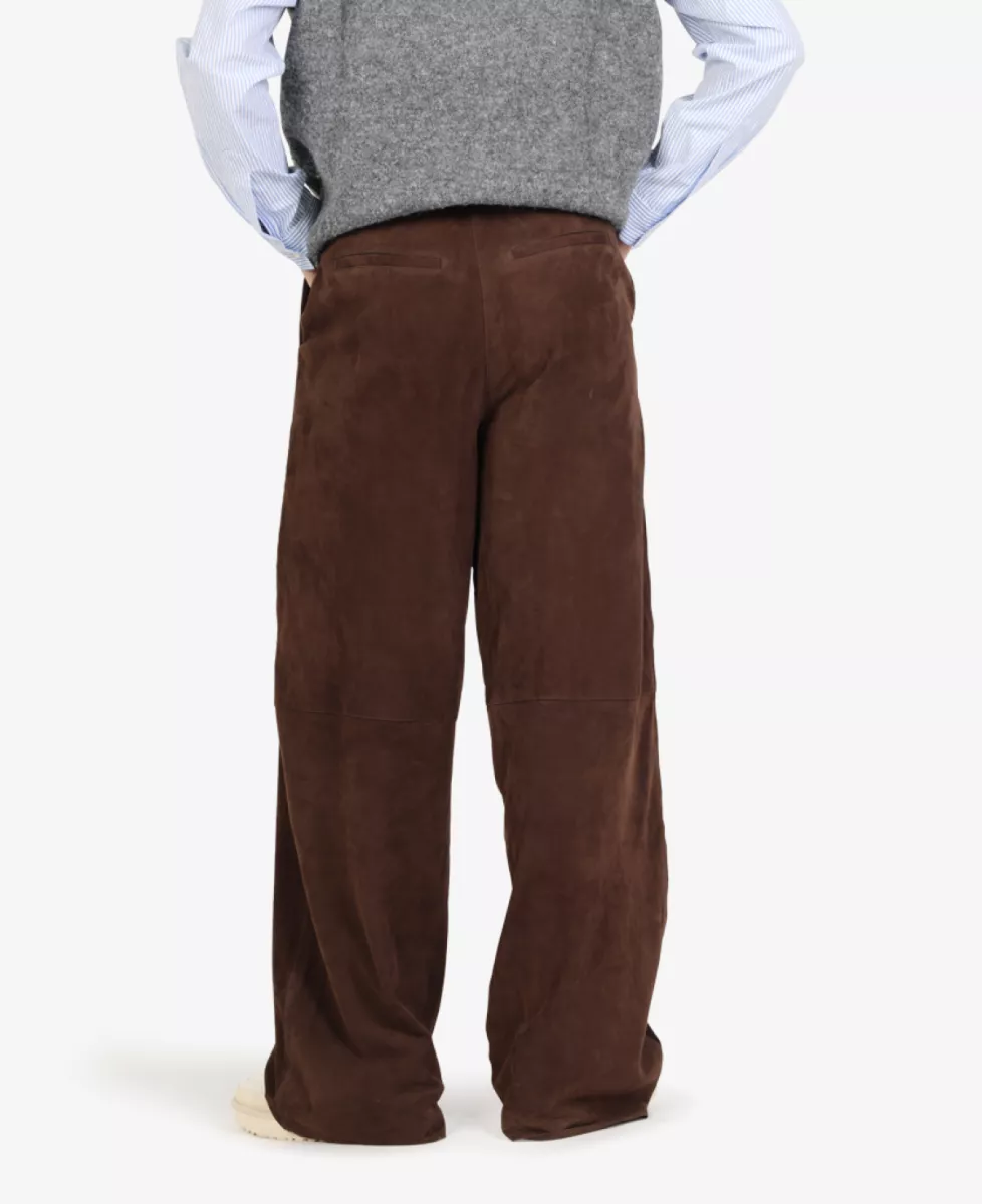 Studio AR Broek suede - Donkerbruin 3 Studio AR Studio AR Broek suede - Donkerbruin