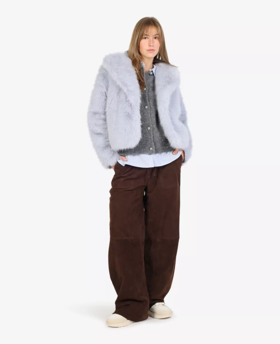 Studio AR Broek suede - Donkerbruin 4 Studio AR Studio AR Broek suede - Donkerbruin