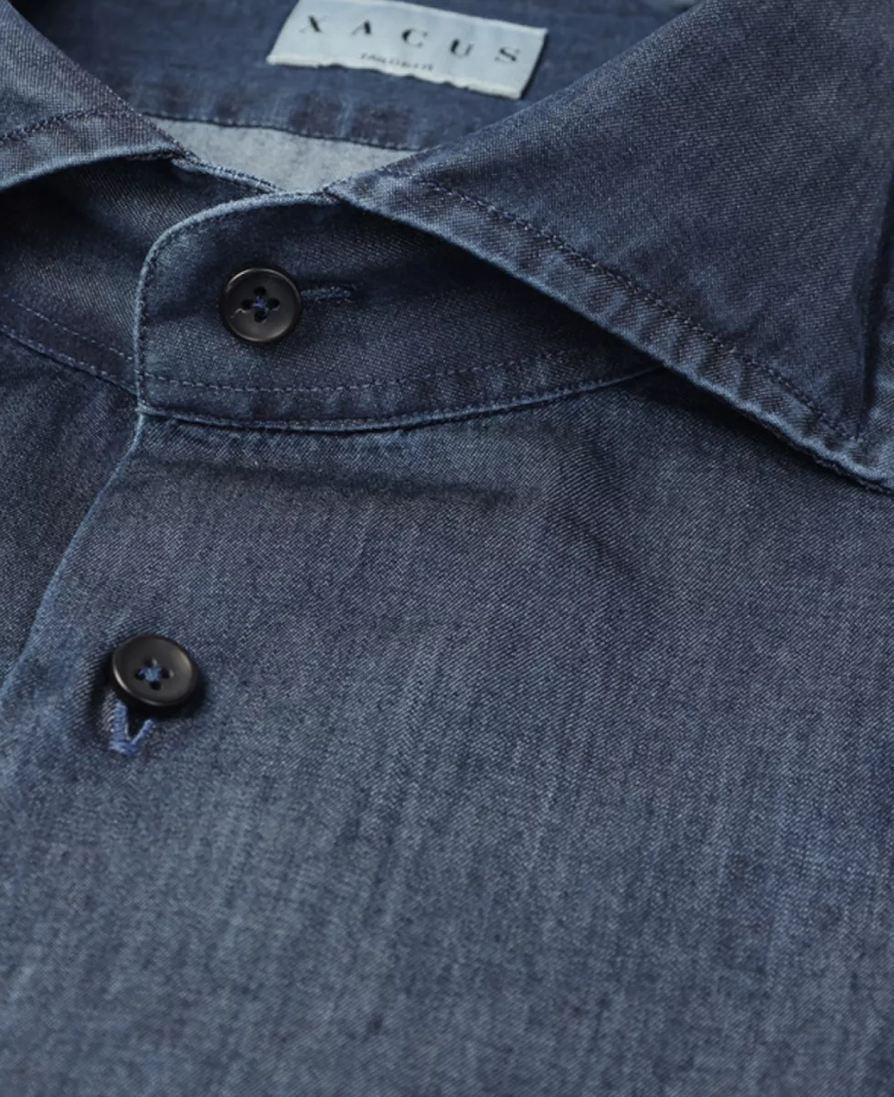 Xacus Shirt Denim - Donkerblauw 2 Xacus Xacus Shirt Denim - Donkerblauw