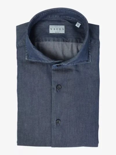Xacus Xacus Shirt Denim - Donkerblauw