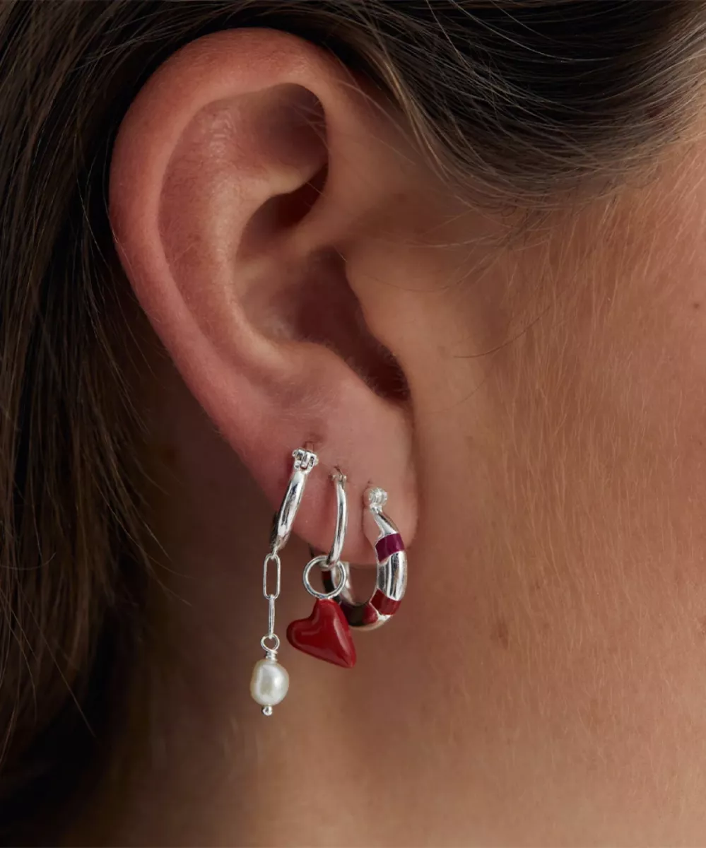 Anna + Nina accessoires Single heart beat ea Zilver 3 Anna + Nina Anna + Nina accessoires Single heart beat ea Zilver