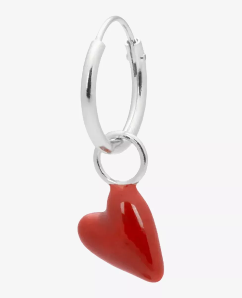 Anna + Nina accessoires Single heart beat ea Zilver 1 Anna + Nina Anna + Nina accessoires Single heart beat ea Zilver