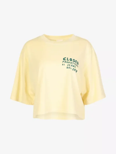 Closed Closed T-shirt - Lichtgeel