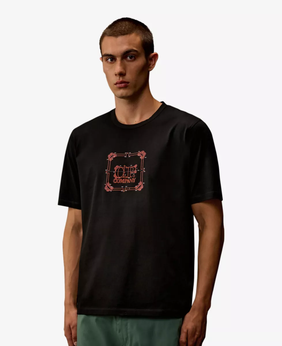 C.P. Company T-shirt km - Zwart 3 C.P. Company C.P. Company T-shirt km - Zwart