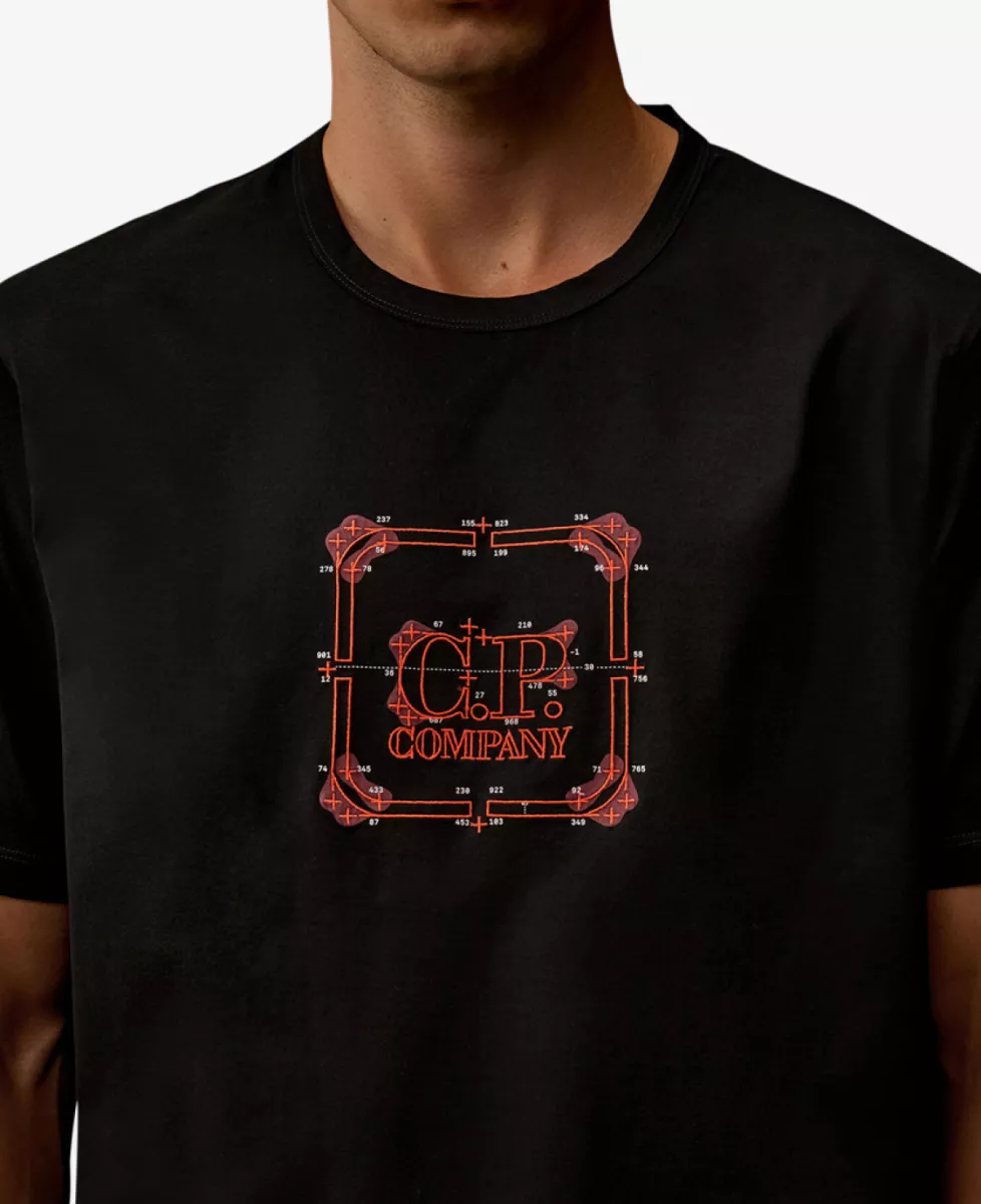 C.P. Company T-shirt km - Zwart 4 C.P. Company C.P. Company T-shirt km - Zwart