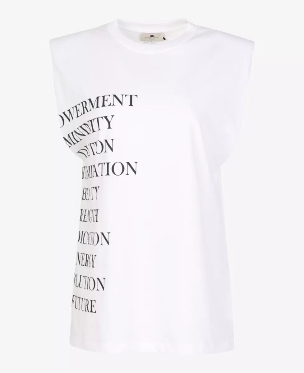 Elisabetta Franchi Tshirt - Wit 1 Elisabetta Franchi Elisabetta Franchi Tshirt - Wit