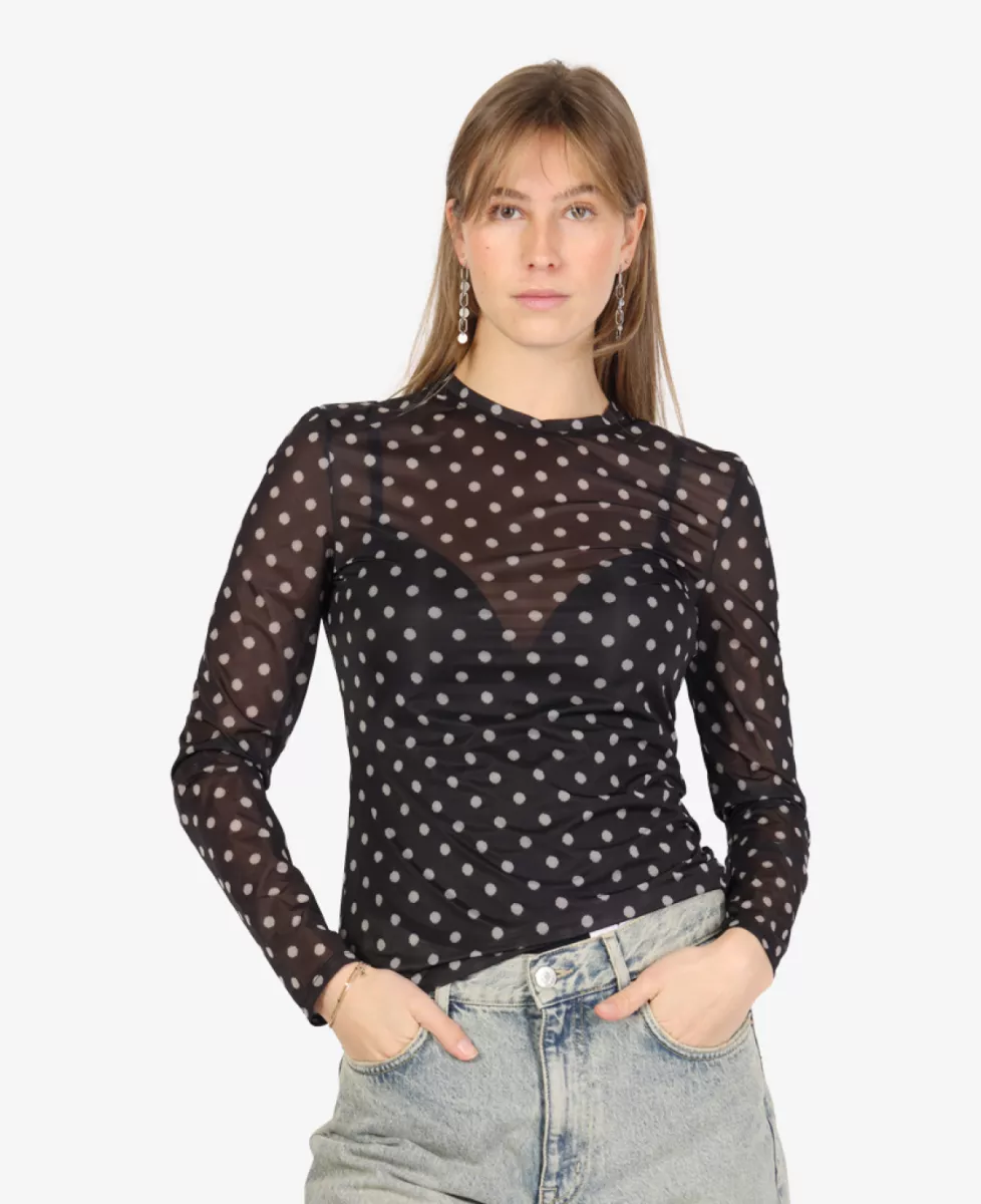 Ganni Top lm - Zwart 3 Ganni Ganni Top lm - Zwart