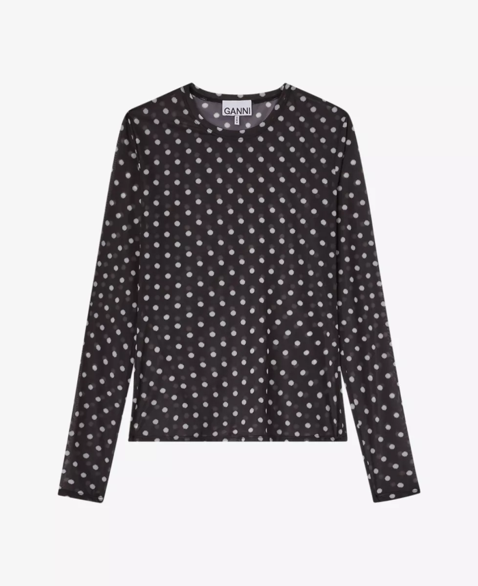 Ganni Top lm - Zwart 1 Ganni Ganni Top lm - Zwart